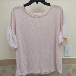 Maurices Blush Butterfly Sleeve top